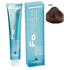 Vopsea de par blond auriu aramiu inchis 6.34 Fanola 100ml