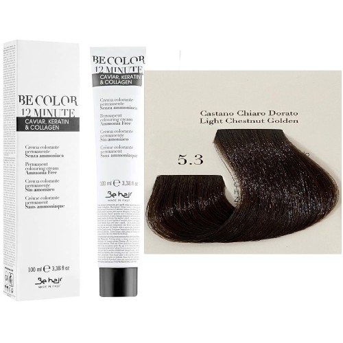 Vopsea De Par Castaniu Auriu Be Hair-Be Color 12 min, fara amoniac, 5.3, 100ml