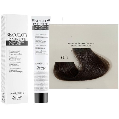 Vopsea De Par Blond Cenusiu Inchis Be Hair-Be Color 12 min, fara amoniac, 6.1, 100ml