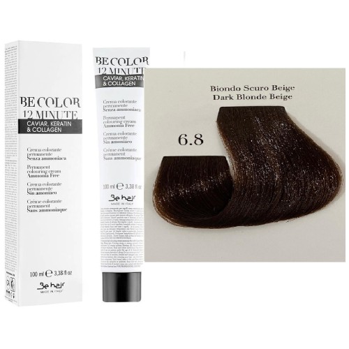 Vopsea De Par Castaniu Bej Inchis  Be Hair-Be Color 12 min, fara amoniac, 6.8, 100ml