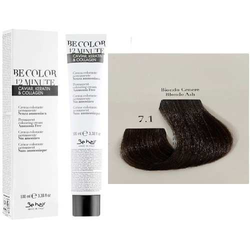 Vopsea De Par Blond Cenusiu  Be Hair-Be Color 12 min, fara amoniac, 7.1, 100ml