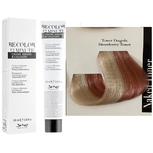 Vopsea De Par Toner Strawberry Be Hair-Be Color 12 min, fara amoniac, 100ml