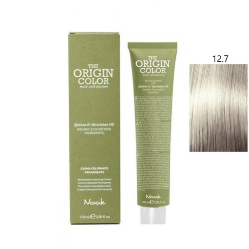 Vopsea permanenta cu amoniac fara PPD si fara Resorcinol, Nook Origin Color blond special ciocolatiu12.7 100ml