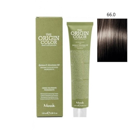Vopsea permanenta cu amoniac fara PPD si fara Resorcinol, Nook Origin Color blond inchis intens natural 66.0 100ml