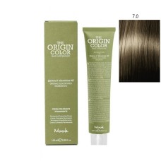 Vopsea permanenta cu amoniac fara PPD si fara Resorcinol, Nook Origin Color blond mediu natural 7.0 100ml