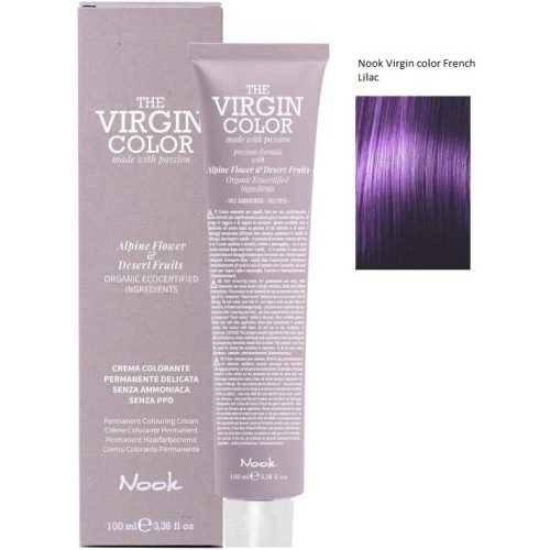Vopsea permanenta fara amoniac si fara PPD,  Nook Virgin Color Toner pastel french lilac 100ml