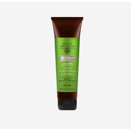 Nook Magic ArganOil Curly Forever Styling Cream-Cremă Modelatoare Flexibilă pentru Păr Creț sau Ondulat 150 ml