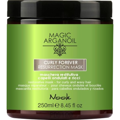 Nook Magic ArganOil Curly Forever Resurrection Mask – Masca Ultra-Regenerantă pentru Păr Creț și Ondulat 250ml
