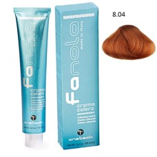 Vopsea de par Fanola  Blond Cupru Natural Deschis 8.04 Uz Profesional 100 ml