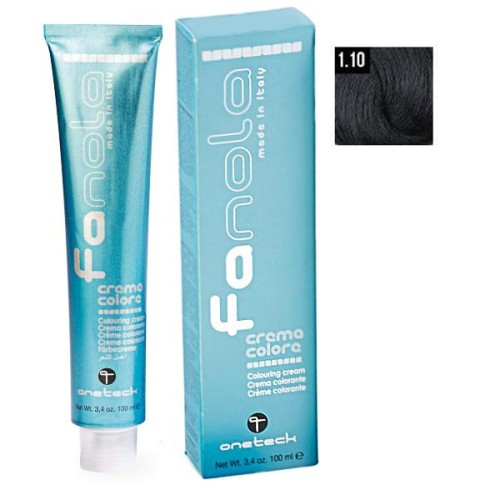 Vopsea de par Fanola negru albastrui 1.10 Uz Profesional 100 ml