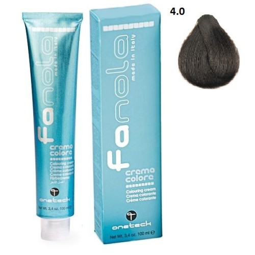 Vopsea de par Fanola castaniu 4.0 Uz Profesional 100 ml