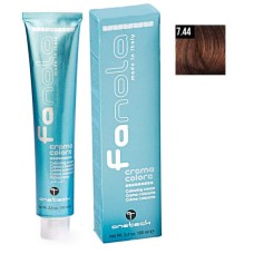 Vopsea De Par Blond Aramiu Intens 7.44 Fanola, Uz Profesional, 100 ml