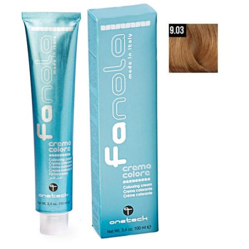 Vopsea De Par Blond Cald Super Deschis 9.03, Fanola, Uz Profesional,100 ml